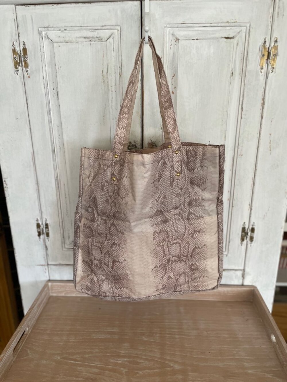 Joy Mangano Animal Print Shopper Tote w/ RFID Protection